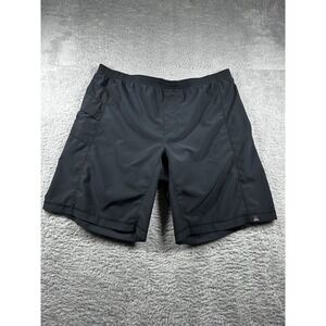 Prana Shorts Mens 33" Athletic Lined Stretch Elastic‎ Waist Outdoors Black